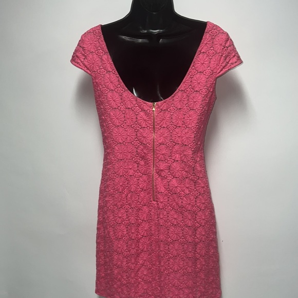 Lilly Pulitzer Pretty in Pink Floral Laced  Dress NWOT 4 - Picture 6 of 11